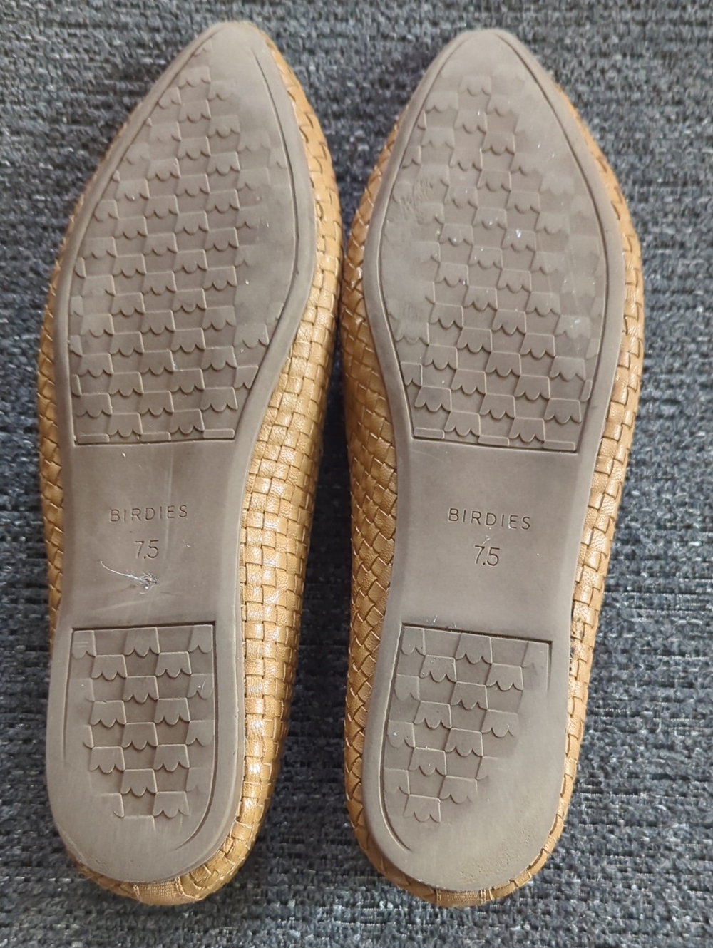 Birdies Tan Woven Pointed-Toe Flats with Bow - Picture 8 of 8